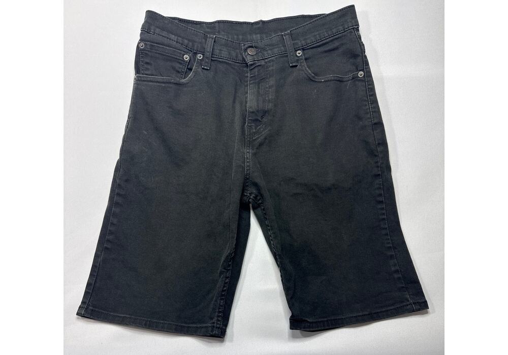 Levi's 569 Men's Loose Fit Black Denim Shorts - Size 29 (30x10.5)